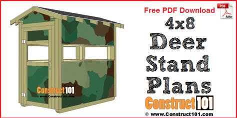 metal box stands plans|building 4x8 deer box stands.